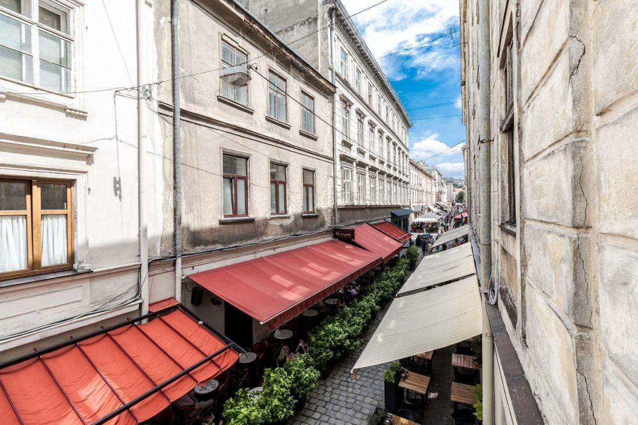 Appartamento Tut Staroevreyska With Terrace Leopoli Esterno foto